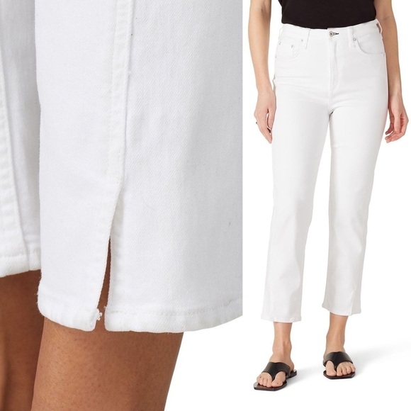 RAG & BONE High Waist Skinny Jeans Cropped Ankle Slit Stretch Cigarette Pant 28 - Picture 7 of 12